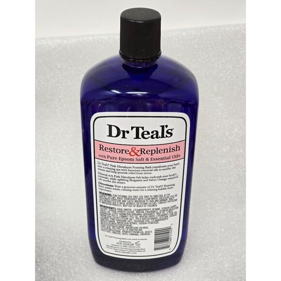 Dr Teal's Pink Himalayan Foaming Bath Restore & Replenish Pure Epsom Salt 34 Oz - Picture 2 of 2